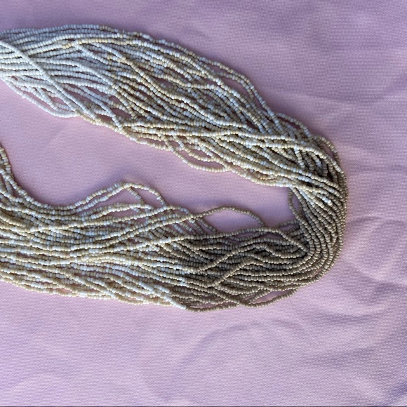 Boho earthy colors beaded statement necklace - Picture 4 of 4